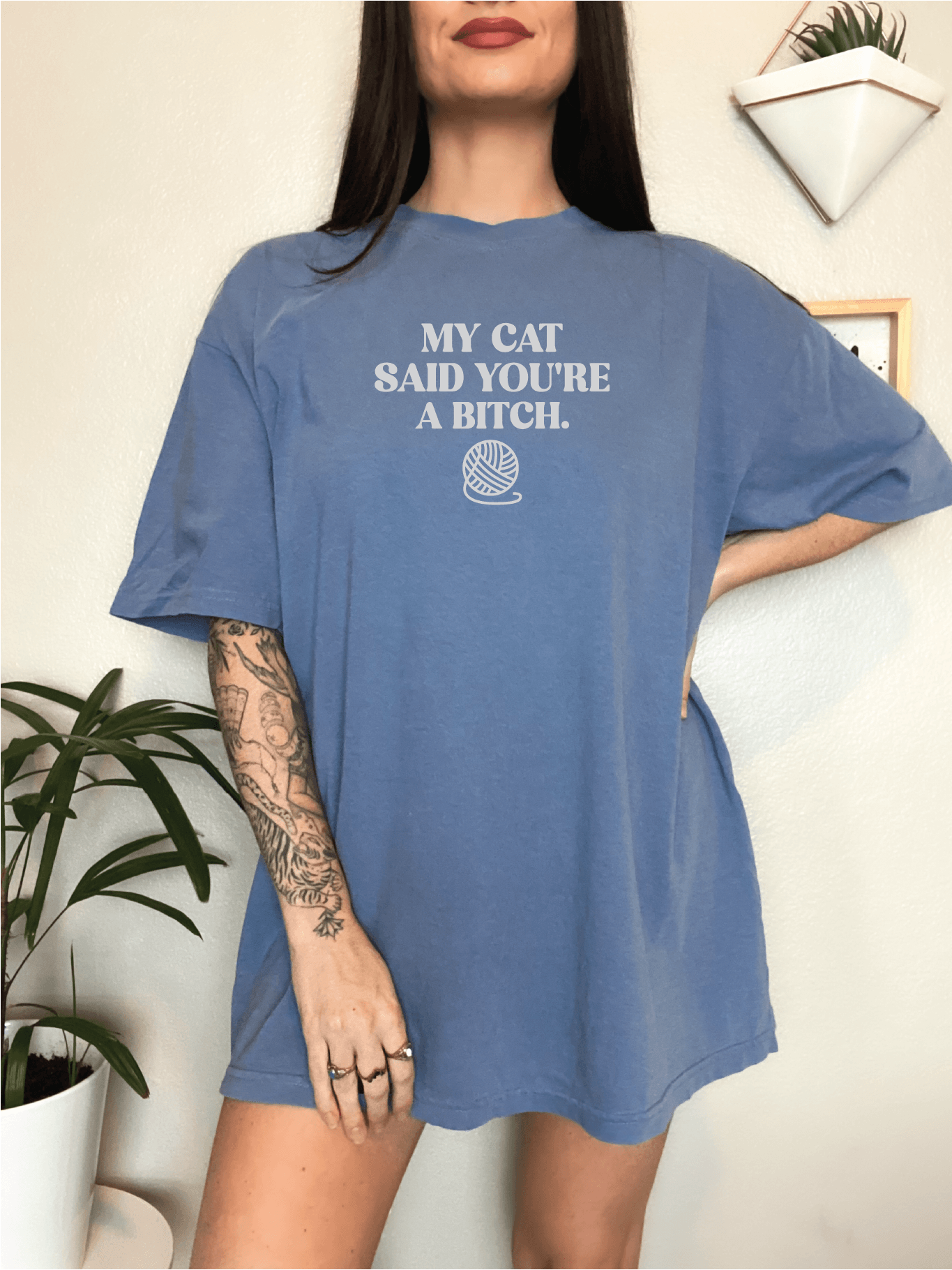 My Cat Said You're a B* Unisex  Screen Printed Sweater, Comfort Colors Crewneck Shirt