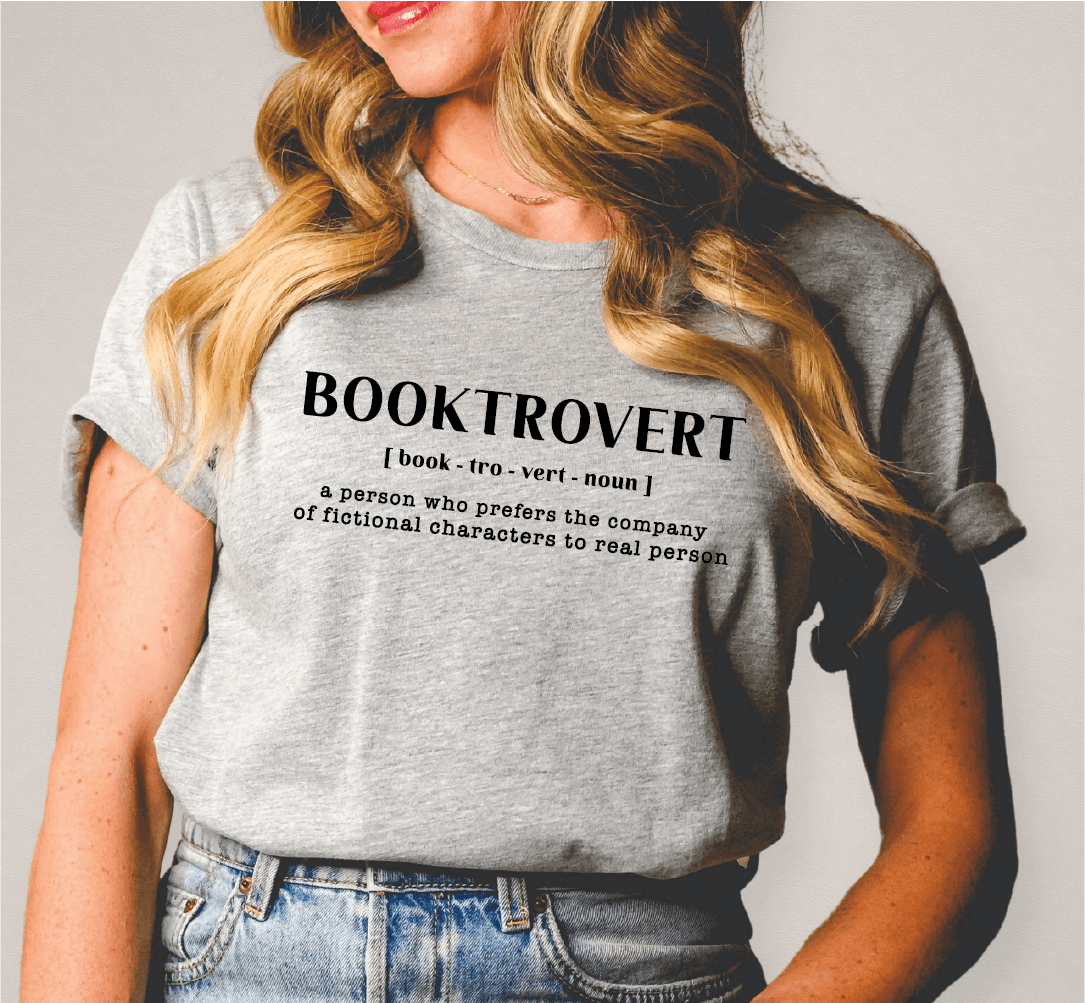 Booktrovert Bookish Unisex Screen Printed Tee