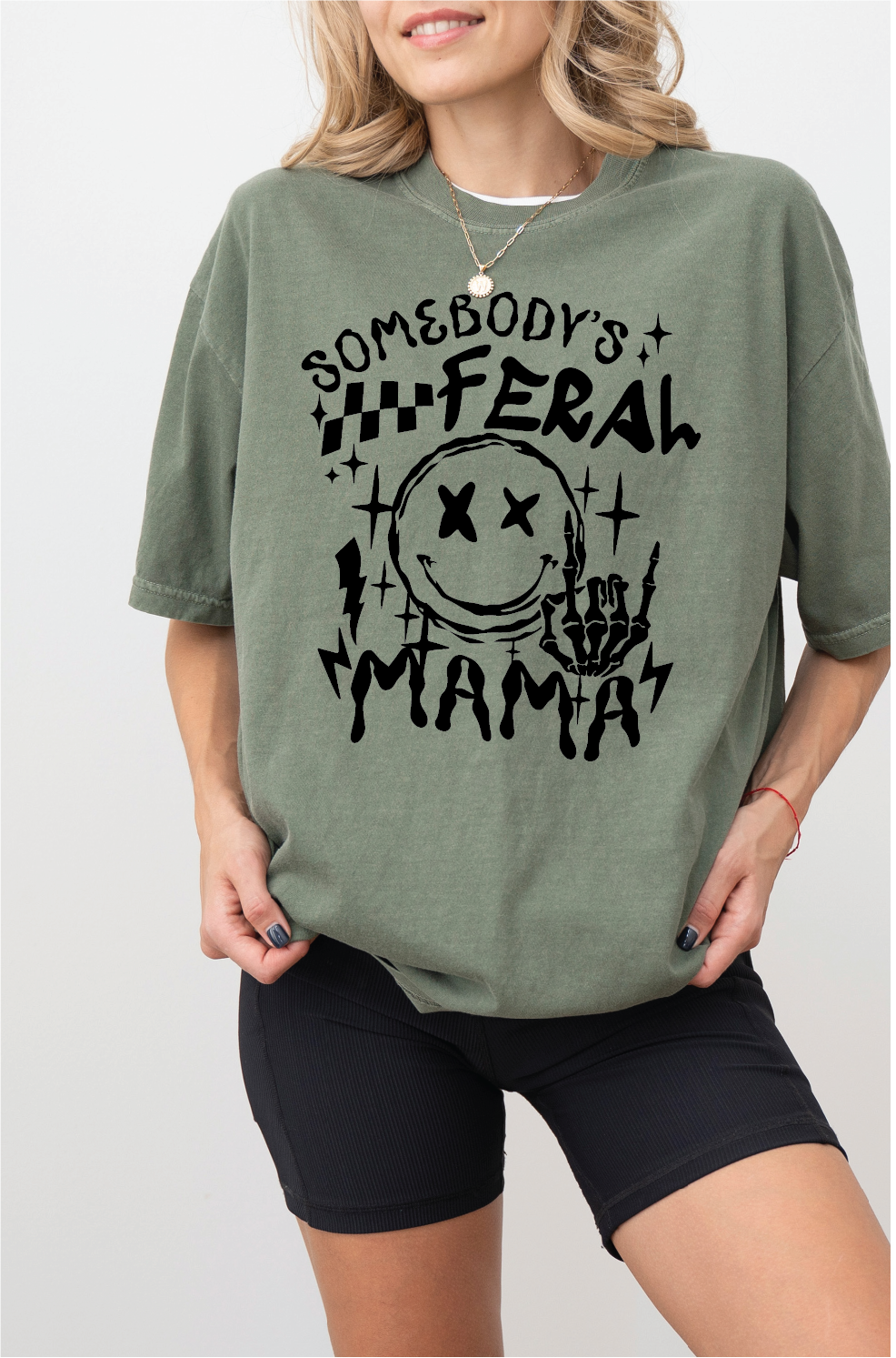 Somebody's Feral Mama Unisex Screen Printed Tee