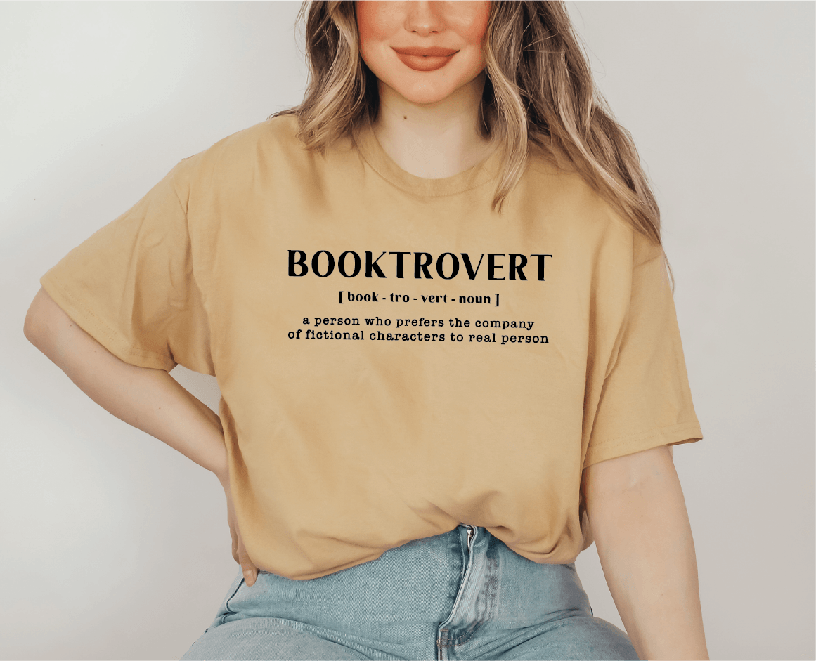 Booktrovert Bookish Unisex Screen Printed Tee