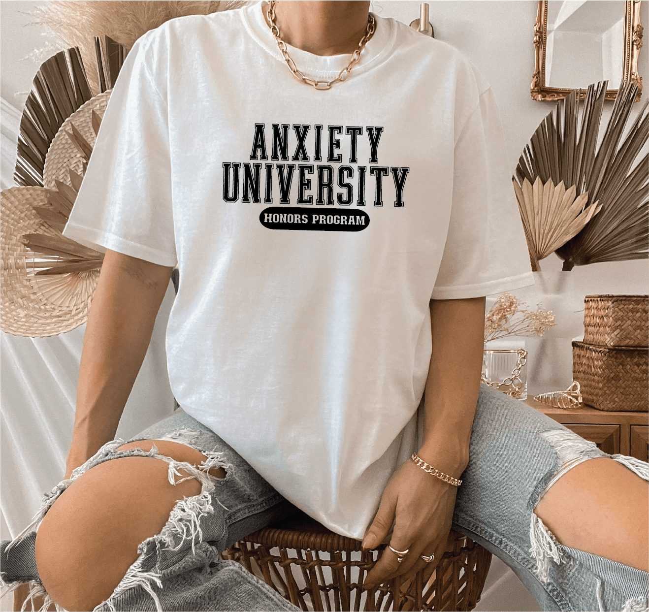 Anxiety University Unisex Screen Printed Tee