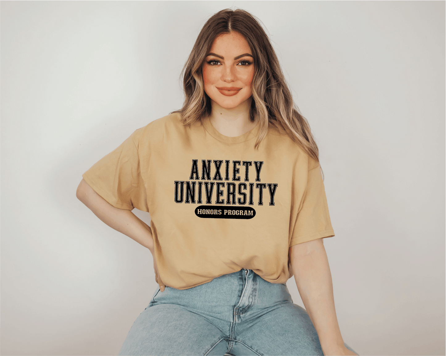 Anxiety University Unisex Screen Printed Tee