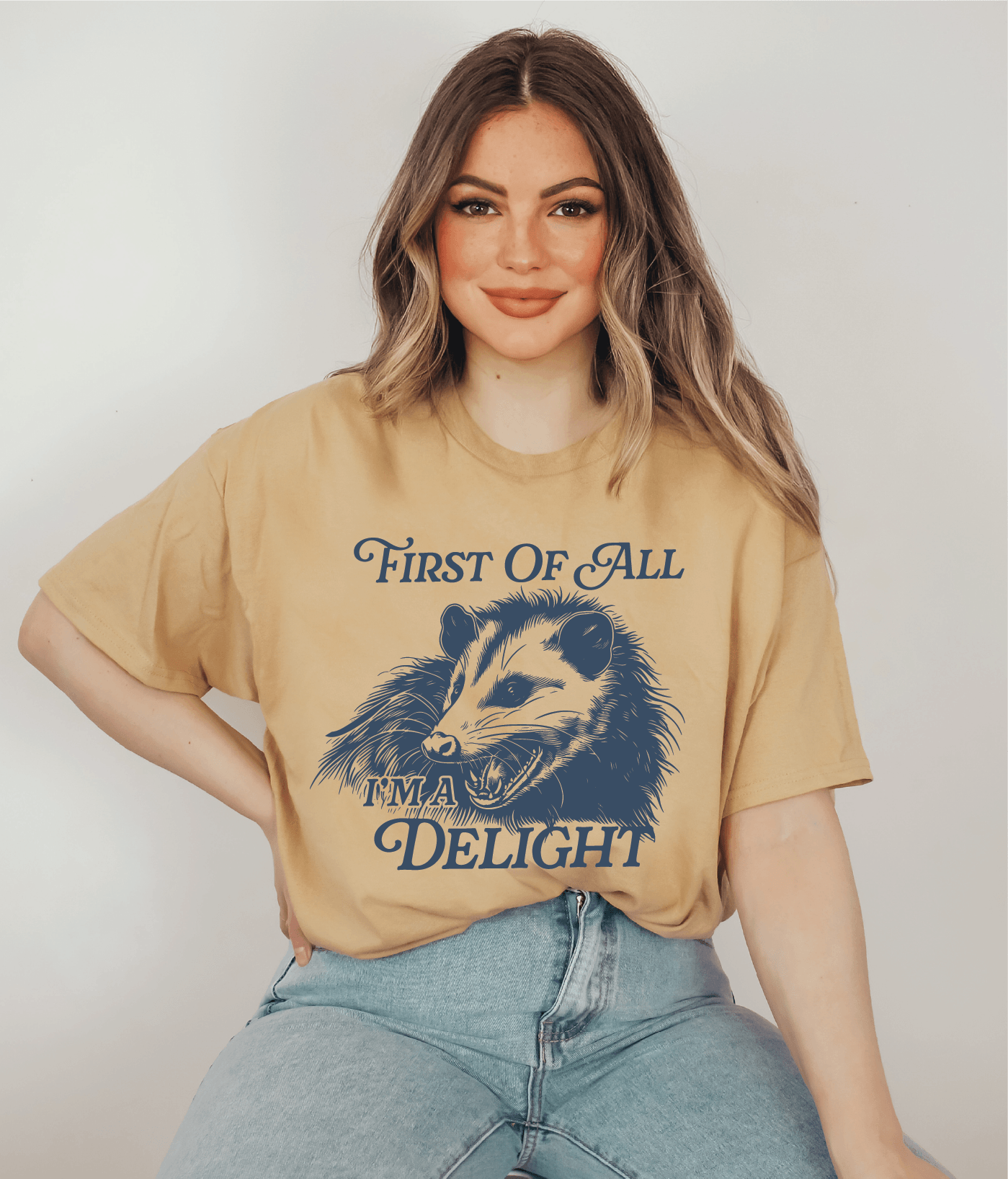 First of All, I'm a Delight Unisex Screen Printed Tee