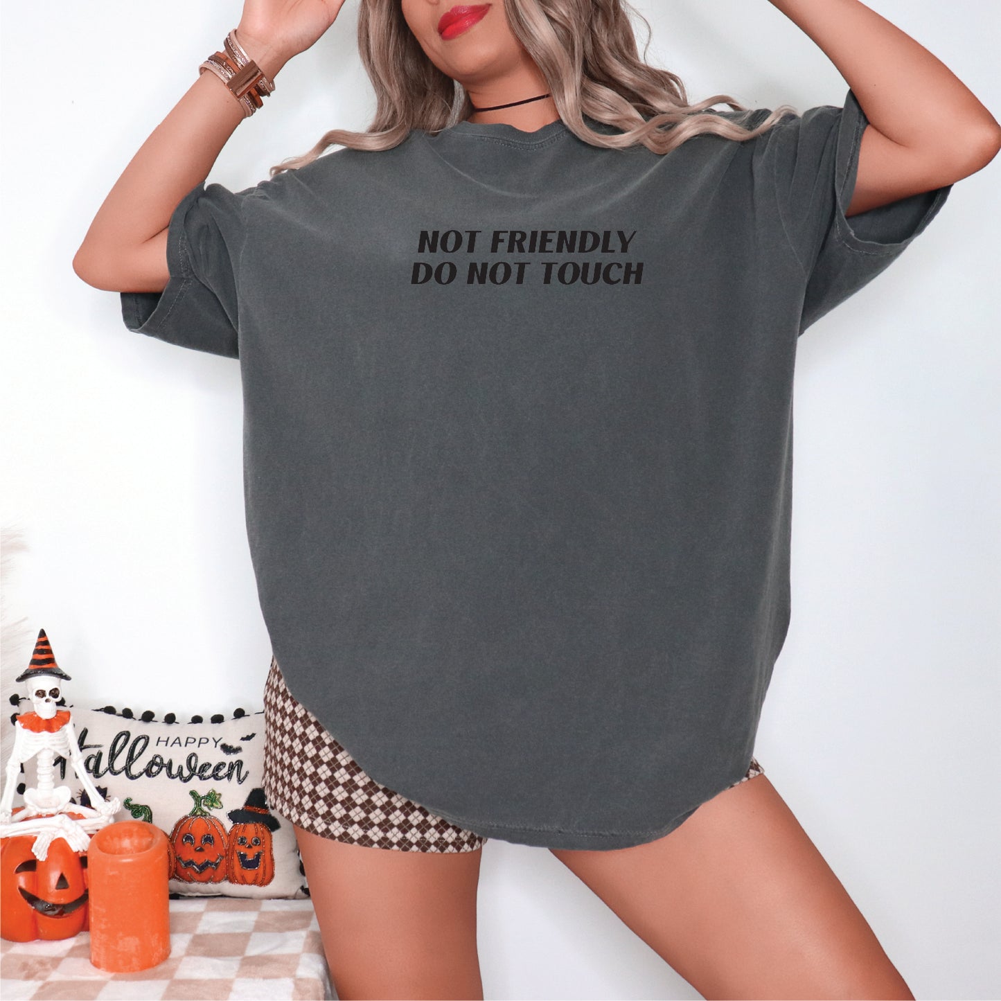 Not Friendly Not Touch, Funny Introvert Unisex Screen Printed Shirt