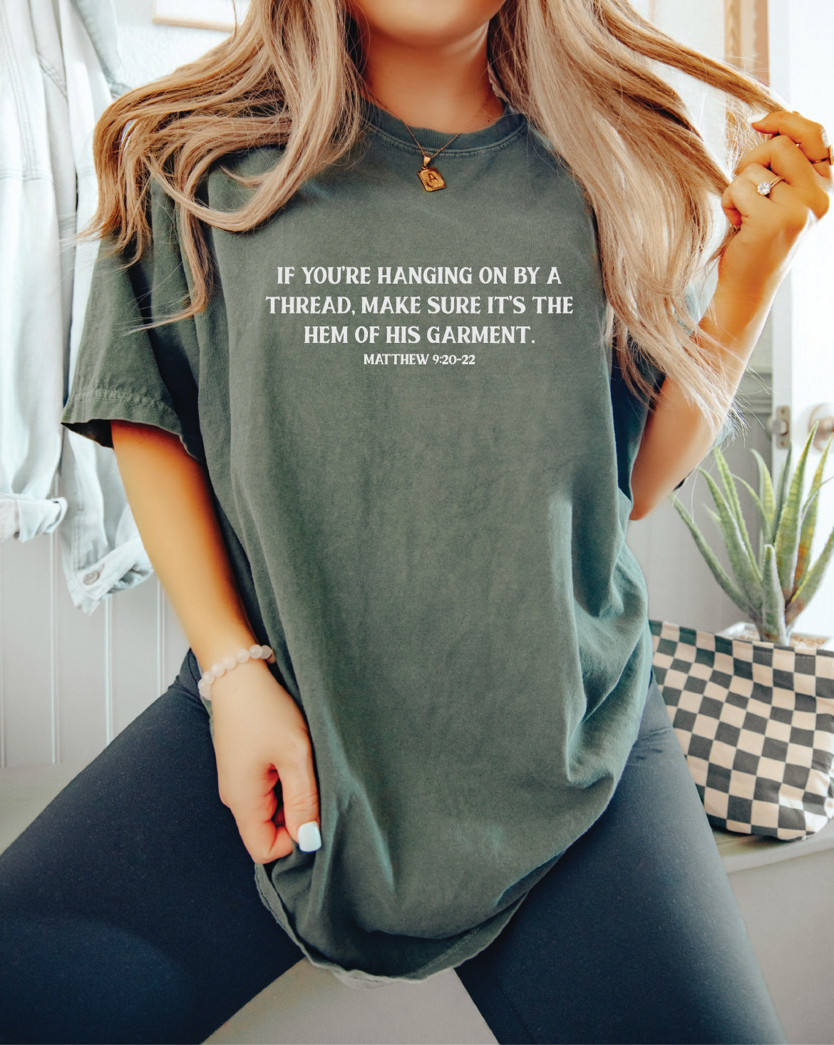 Hem of His Garment, Scripture Unisex  Screen Printed Unisex Shirt