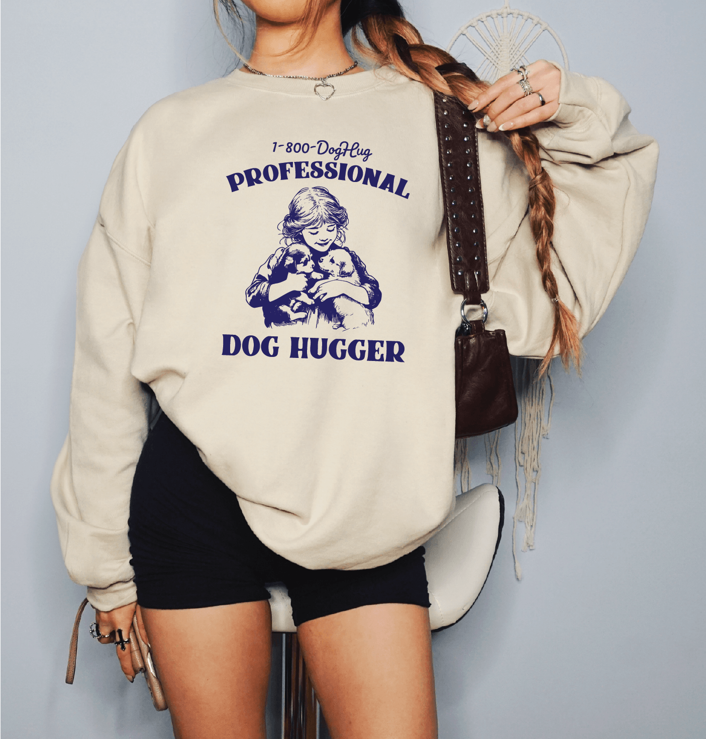 Professional Dog Hugger Sarcastic Retro T-Shirt Screen Printed Unisex Shirt
