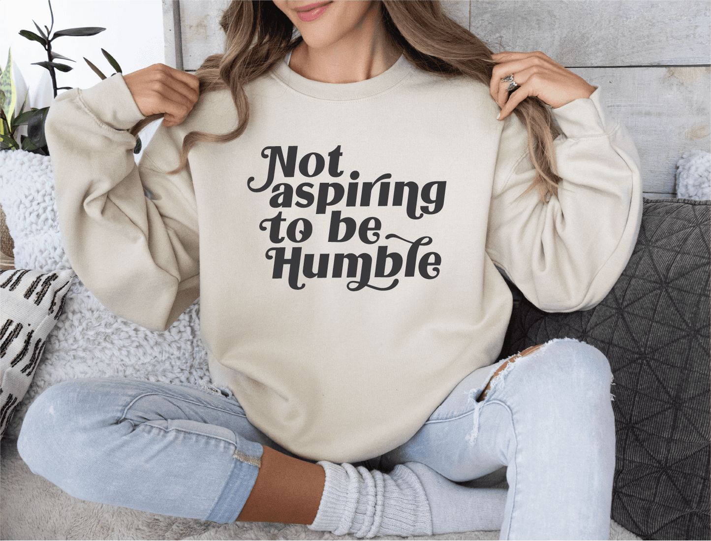 Not Aspiring To Be Humble Unisex Screen Printed Tee