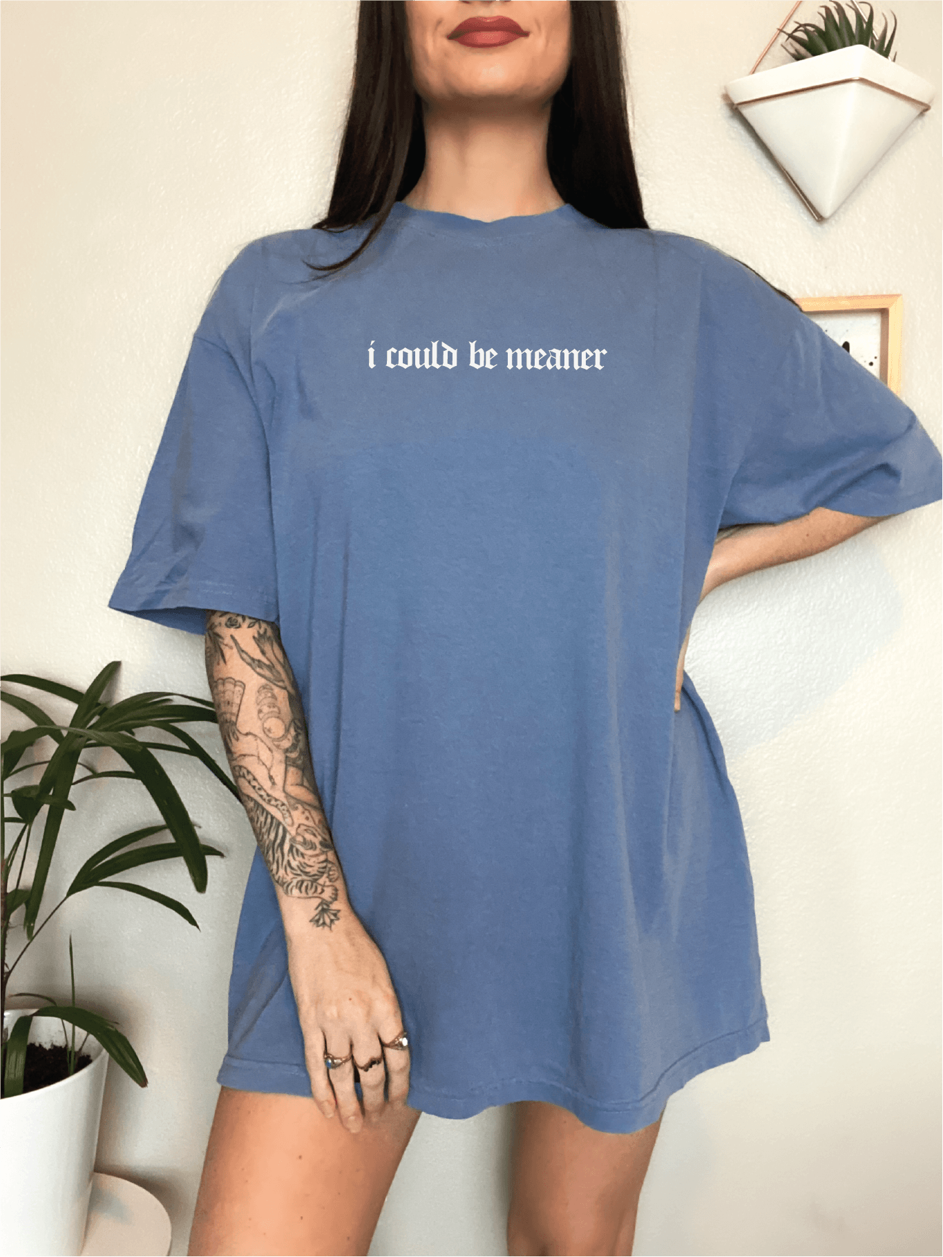 I Could Be Meaner Screen Printed Unisex Shirt