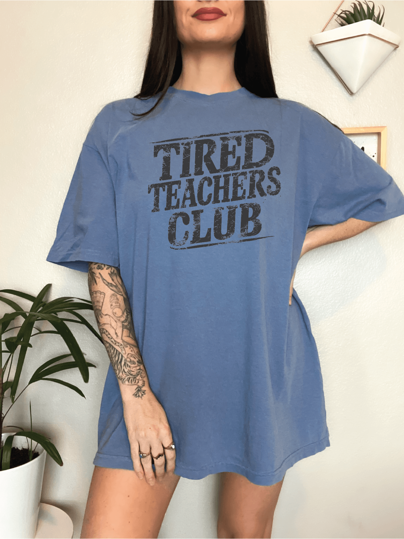 Tired Teachers Club Screen Printed Unisex Shirt