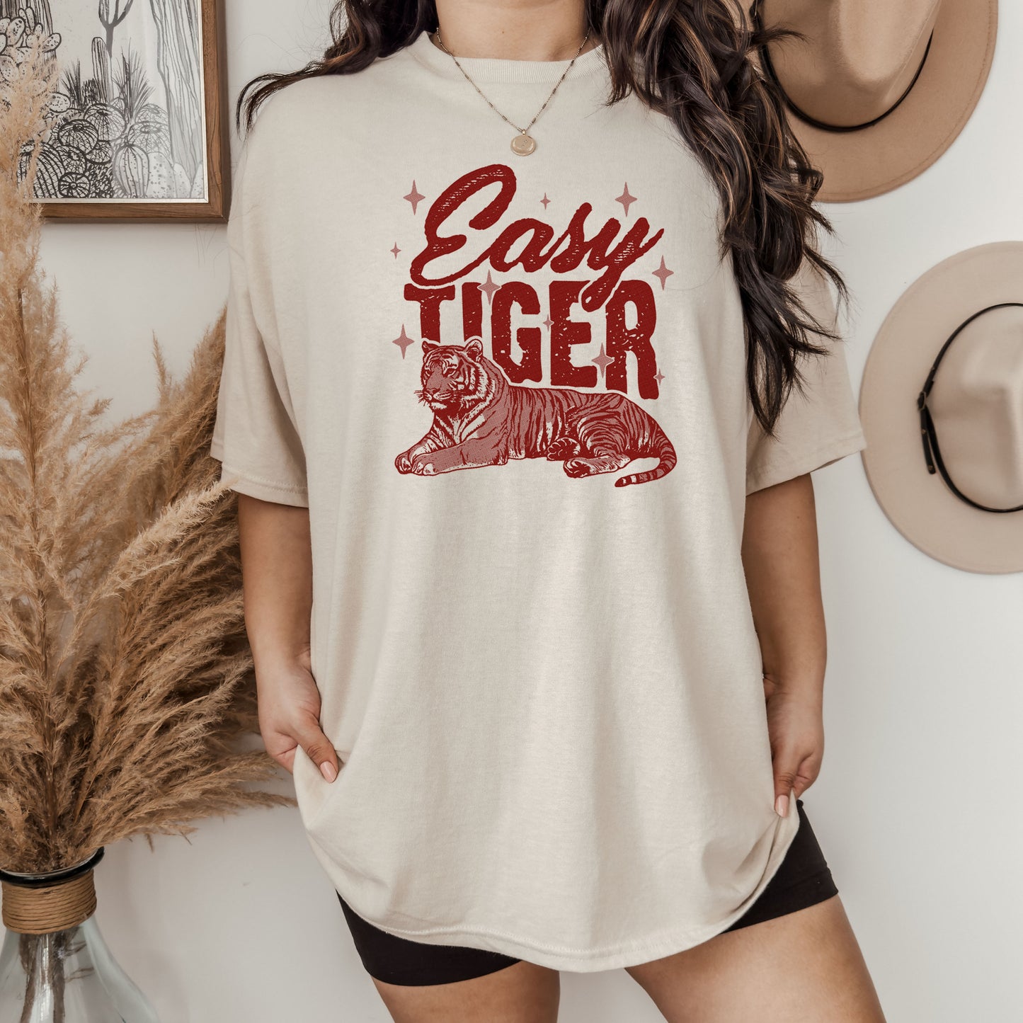 Easy Tiger - Sarcastic Retro T-Shirt Screen Printed Unisex Shirt