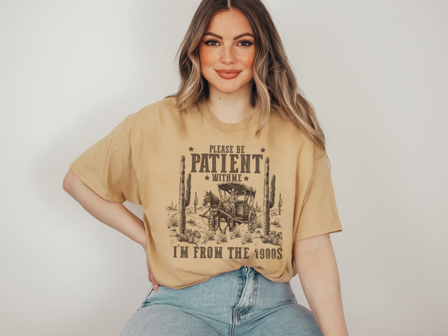 Please Be Patient I'm From the 1900s, Unisex Screen Printed Shirt